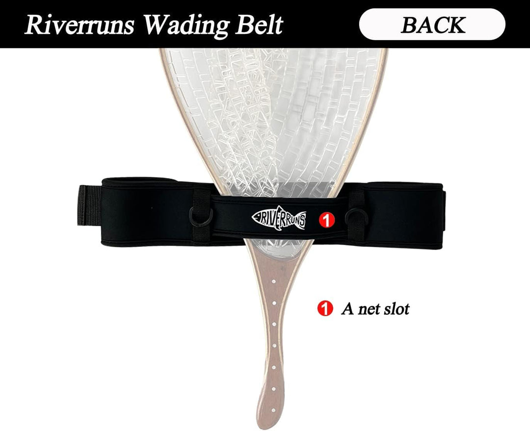 Riverruns Neoprene Adjustable Fishing Wading Belt, Fishing Wader Belt for Men Kayaking., Schwarz mit