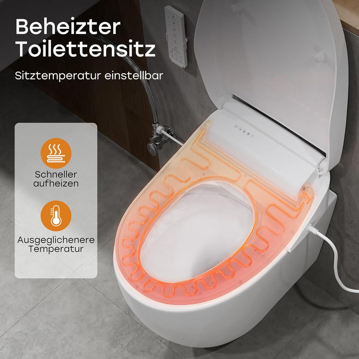 Smart Toilettendeckel mit Selbstreinigende Düse Waschen Vorne Hintere - Bidet Aufsatz für Toilette W