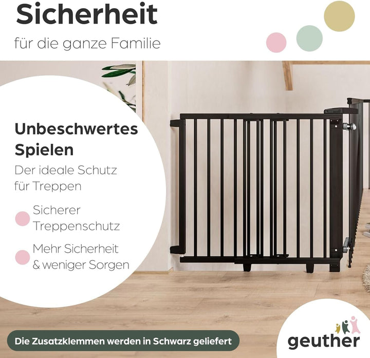 Geuther Treppenschutzgitter Plus - Absperrgitter zur Verhinderung von Stürzen von der Treppe -Verste