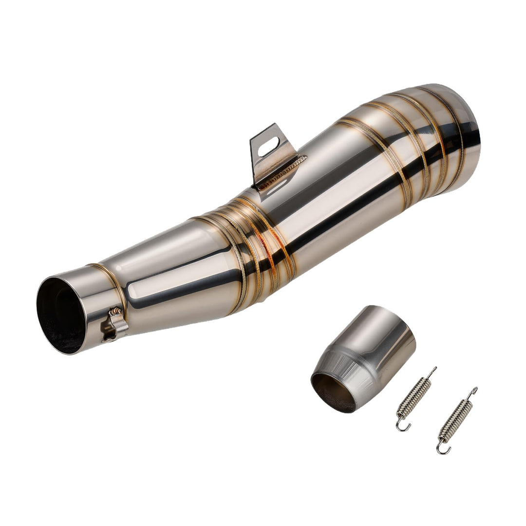 JFG RACING GP Stainelss Stahl 1,5-2"Einlass S Typ Auspuff Muffler Vent Scooter Motorrad Street Bike