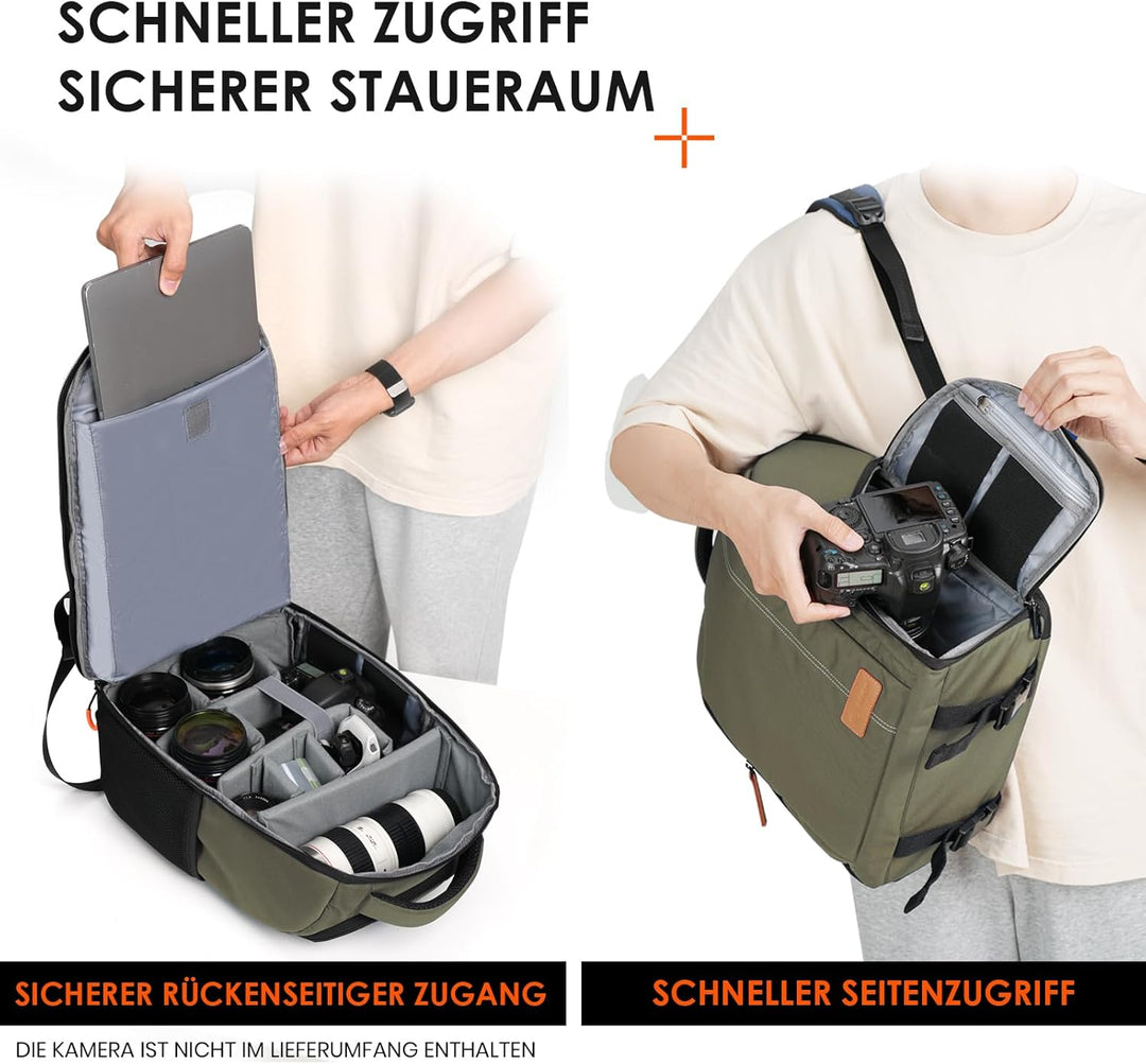 TARION Kamerarucksack Spiegelreflex Fotorucksack Wasserdicht Leicht und Kompakt Klein DSLR Rucksack