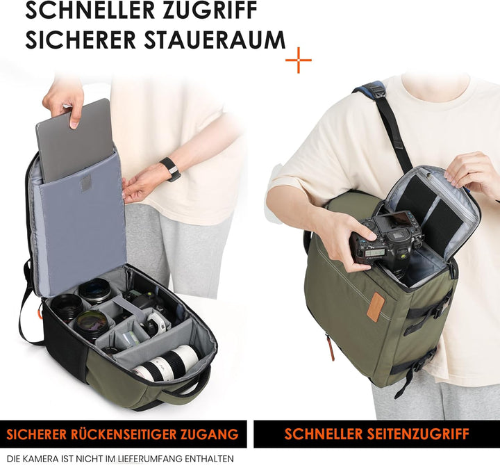 TARION Kamerarucksack Spiegelreflex Fotorucksack Wasserdicht Leicht und Kompakt Klein DSLR Rucksack
