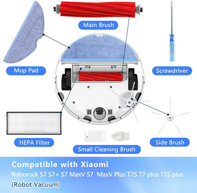 Ersatz Zubehörset für Roborock S7 S7 Plus S7 MaxV S7 MaxV Ultra Staubsauger Ersatzteile Enthält 1 Ha