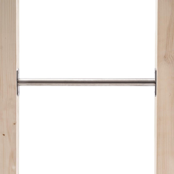 TRIBECCO® Reckstange Turnstange Gymnastikstange Metallstange 60 cm INOX, 60 cm INOX