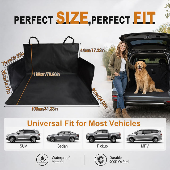 Generisch 185x105cm Kofferraumschutz Hund, Waterproof Scratch Resistant, Universal, Kofferraum Car G