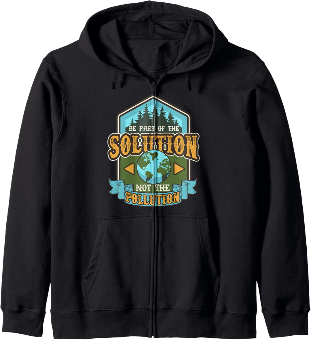 Earth Day Be The Solution Cute Vintage Recycling Kapuzenjacke