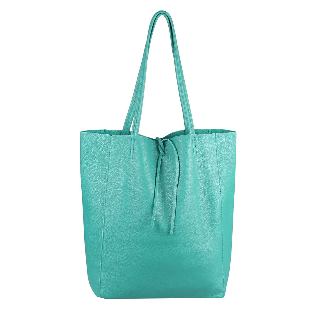 OBC Made in Italy Damen Leder Tasche XXL DIN-A4 Shopper Tote Hobo Bag Henkeltasche Handtasche Umhäng