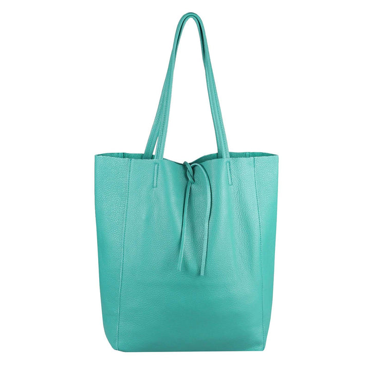 OBC Made in Italy Damen Leder Tasche XXL DIN-A4 Shopper Tote Hobo Bag Henkeltasche Handtasche Umhäng