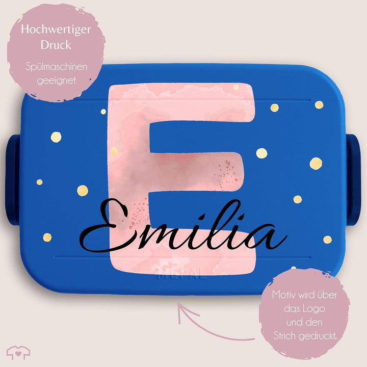 Kinder Bento Box Midi Lunchbox Mepal Bentobox - Initialen Buchstabe - Personalisierbare Brotdose für