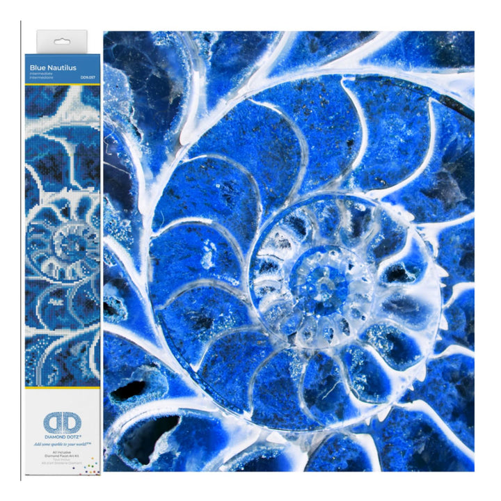 Diamond Dotz DD9-057 Blue Nautilus, ca. 51,5 x 37 cm gross, Diamond Painting, Malen mit Diamanten, f