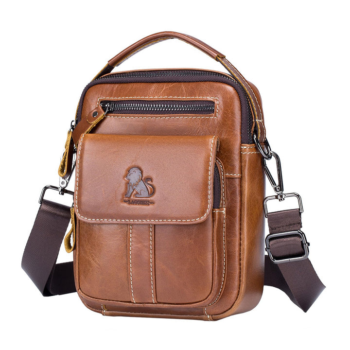 BAIGIO Umhängetaschen Herren Klein Herrentasche Leder Schultertasche Ledertasche für Männer Arbeit R