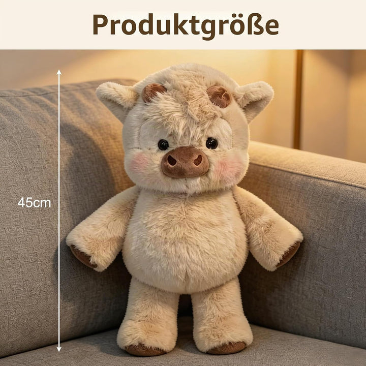 Running Cow Plush 45cm, Niedlich Wildschwein Stofftier, Laufendes Kuscheltier, Running plushies, Kuh