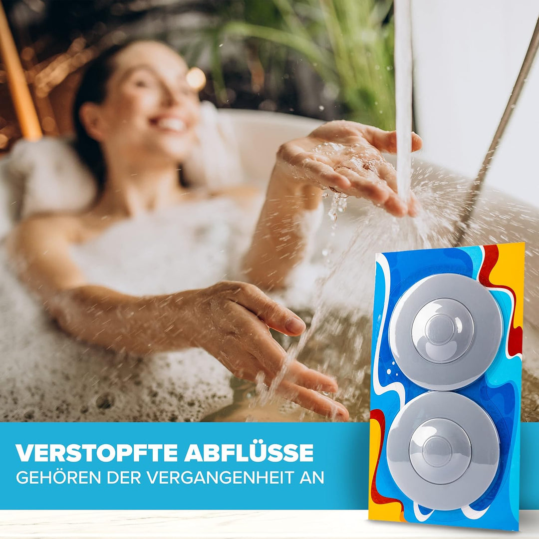 Universal Abflussstopfen - Waschbeckenstöpsel mit Haarsieb Funktion - Praktisches Abflusssieb Siliko