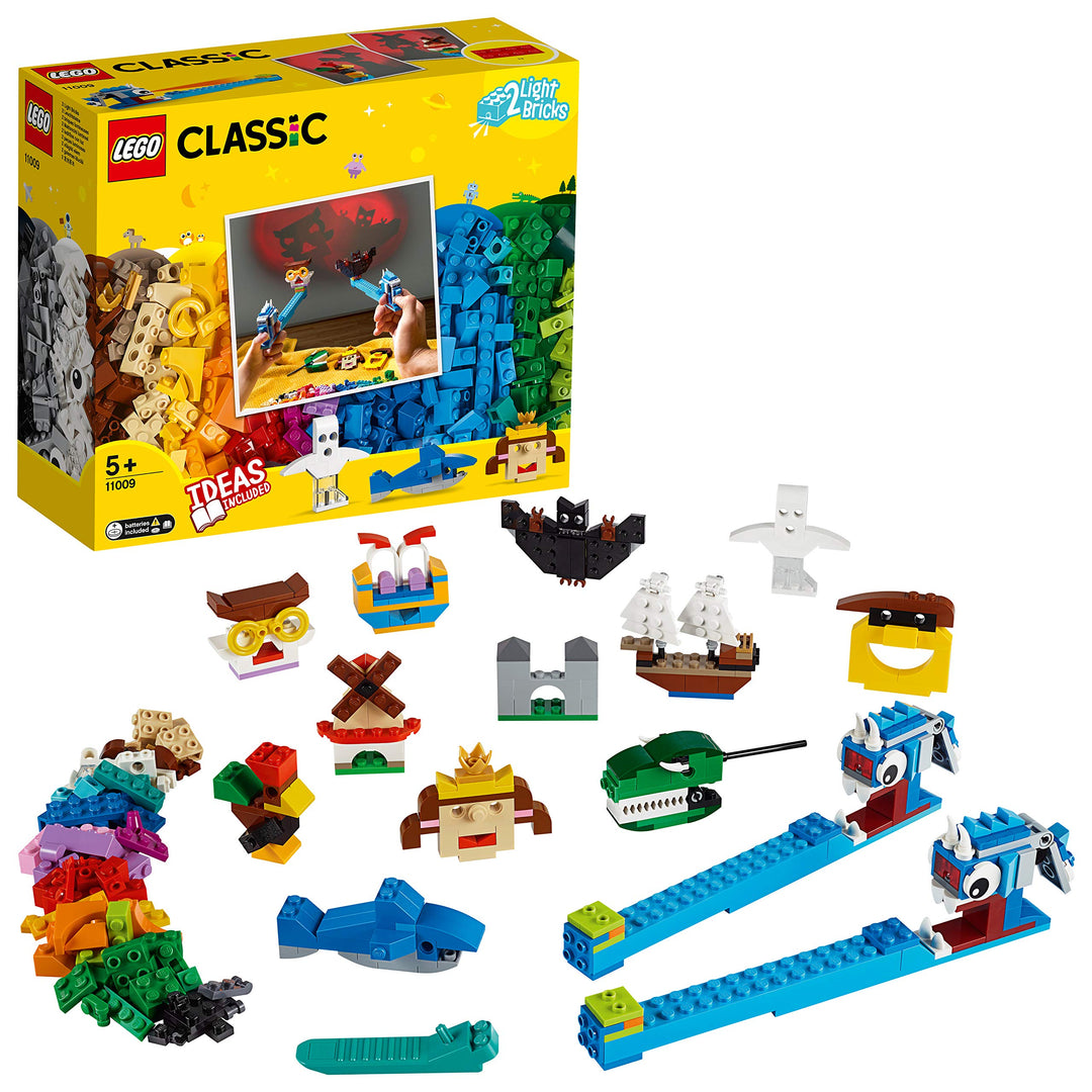 LEGO Classic Bausteine - Schattentheater, Baukasten für Schattenfiguren, lustiges Konstruktionsspiel