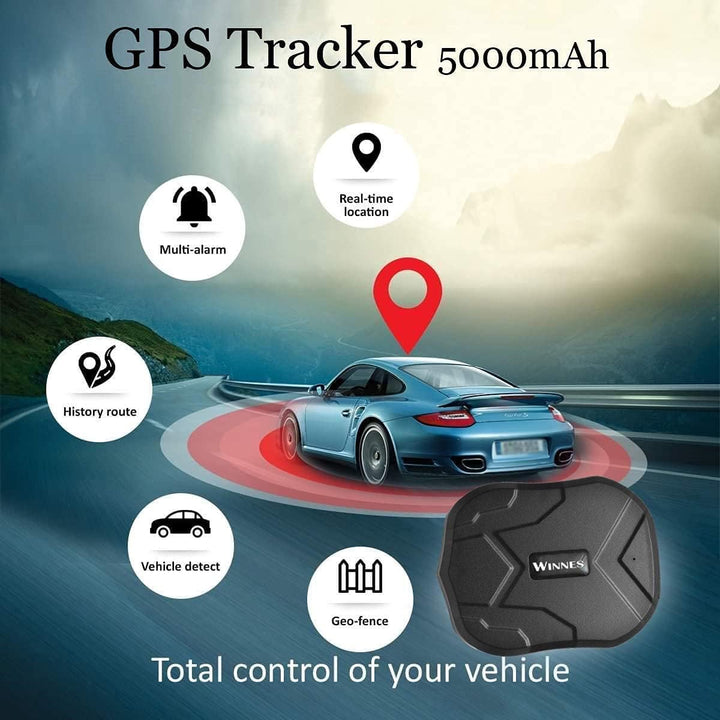 GPS Tracker Magnetische Wasserdicht Echtzeit-Tracking GPS Ortungsgerät, 3 Monate Standby SMS, APP, W