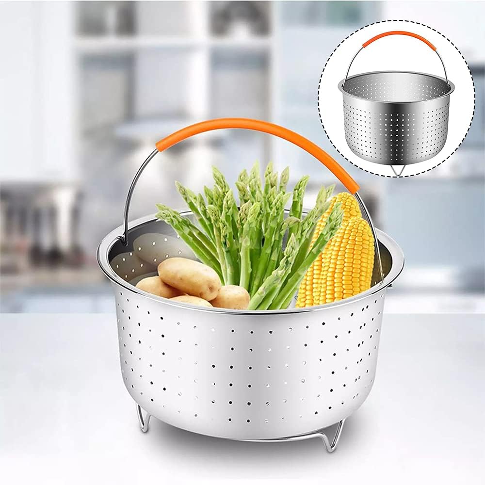 Edelstahl Dampfgarer Dampfeinsatz, Instant Topf Zubehör, Kochen Gemüse Dampfkorb, Dämpfkorb für Schn