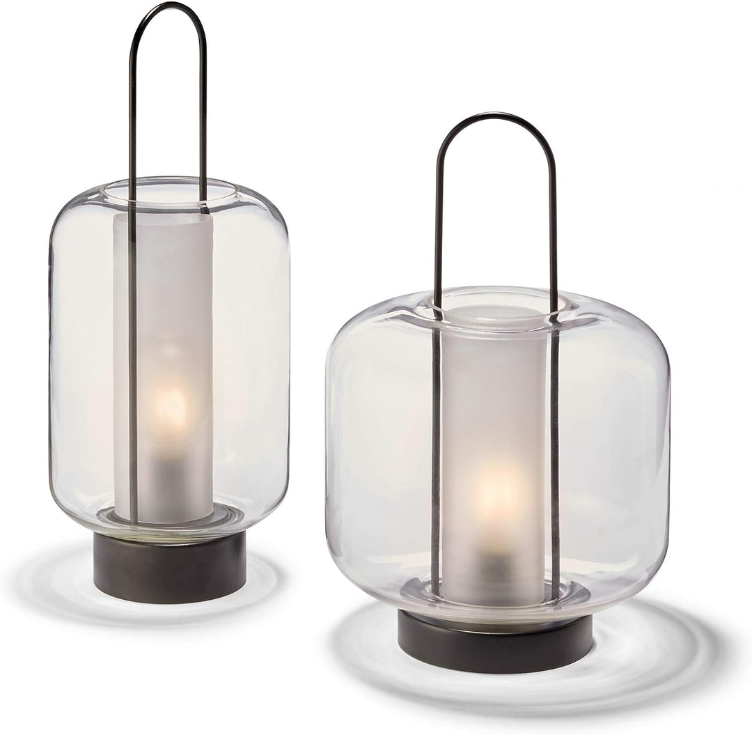 Philippi - LUCIA Laterne - stylischer Lampion mit warmweissem LED-Licht - in 2 Formen erhältlich - s