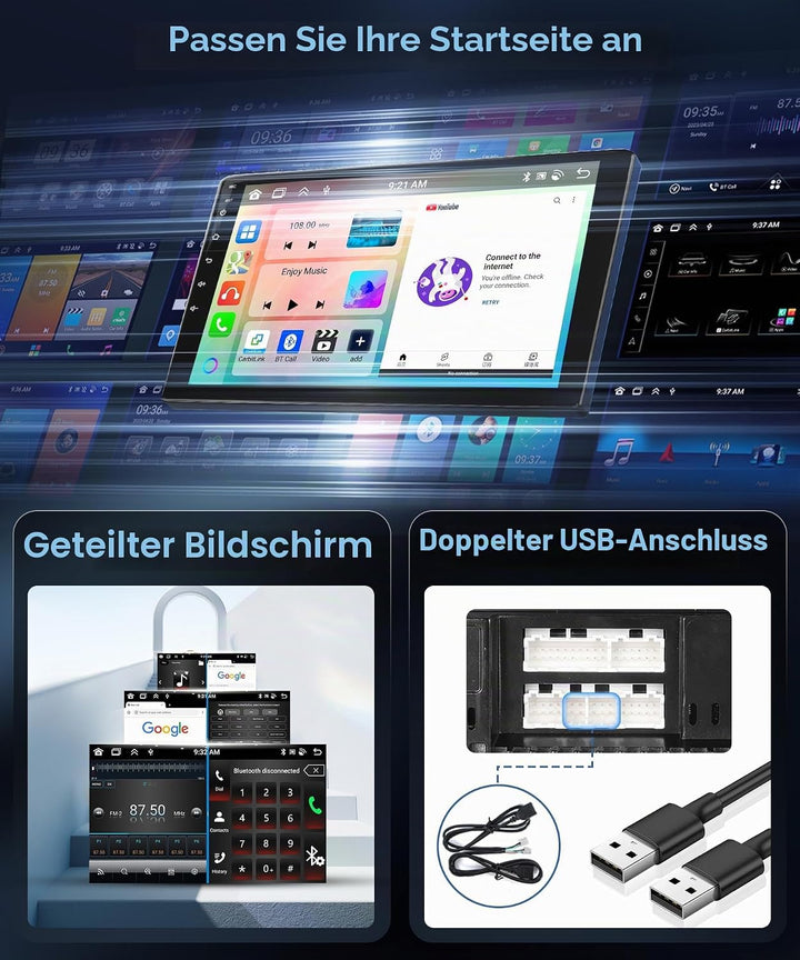 8 Core 6+128G Android Autoradio für Audi A4 S4 RS4 B6 B7 8E 2000-2009 9 Zoll Radio Auto mit Carplay
