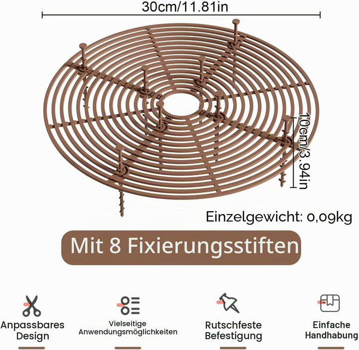 Blumentopfschutz, 2 Pcs Grosses Schneidbare Blumentopfgitter mit Tiefen Pfählen,Blumentopf-Abdeckung