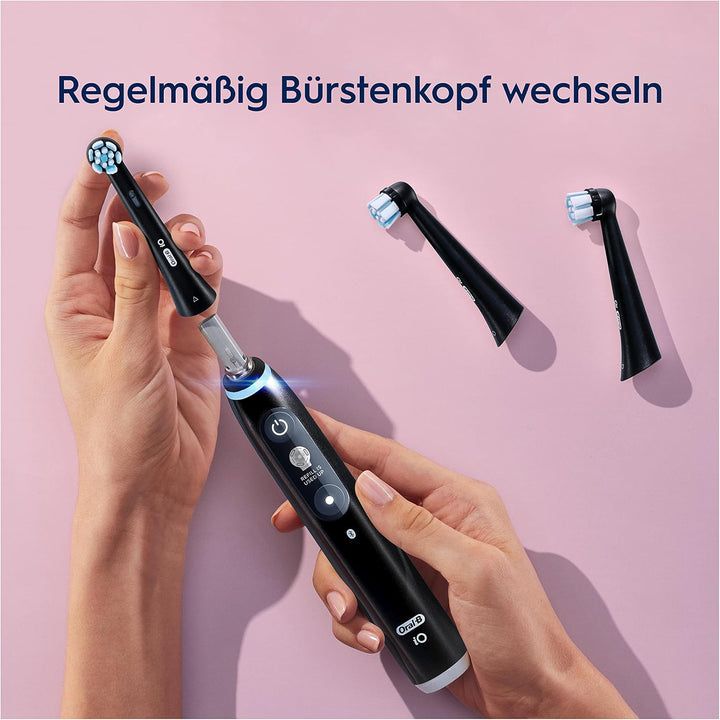 Oral-B iO Sanfte Reinigung Aufsteckbürsten für elektrische Zahnbürste, 6 Stück, sanfte Zahnreinigung