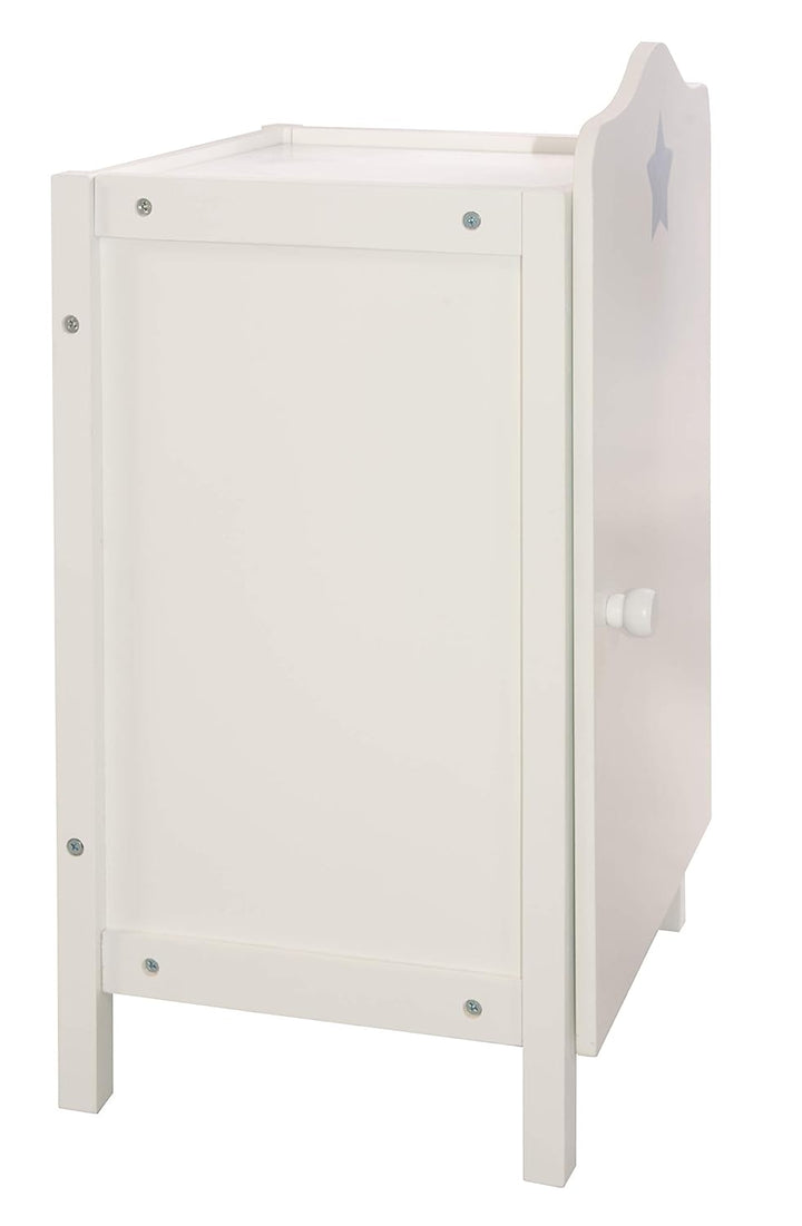 roba Puppenkleiderschrank 'Stella', zum Verstauen von Puppenkleidung und Zubehör, weiss lackiert, Pu
