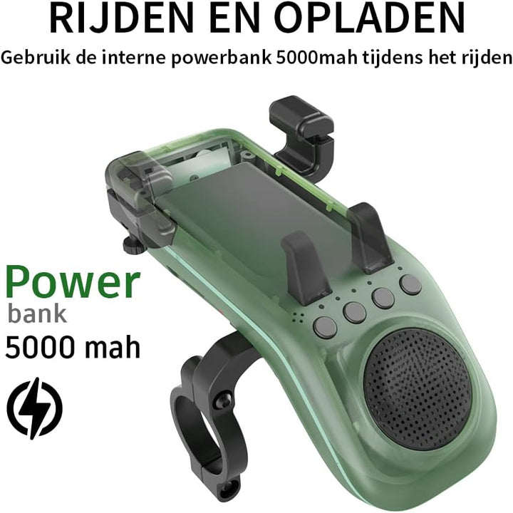 UPPEL Fahrrad Bluetooth Lautsprecher 10 in 1 Multifunktionaler Handyhalterung Fahrrad-Powerbank-Klin