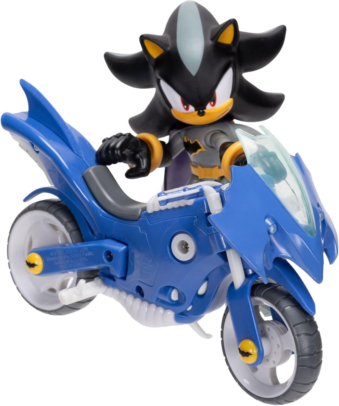 DC x Sonic Shadow als Batman & Batcycle Actionfiguren-Set, offiziell lizenziert von Jakks Pacific, 1