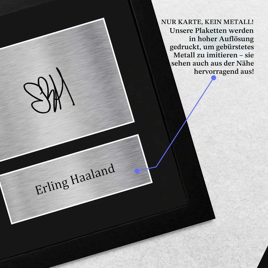 HWC Trading FR A4 Erling Haaland Manchester City Geschenke Gedrucktes Signiertes Autogramm Foto für