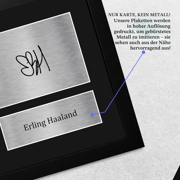 HWC Trading FR A4 Erling Haaland Manchester City Geschenke Gedrucktes Signiertes Autogramm Foto für