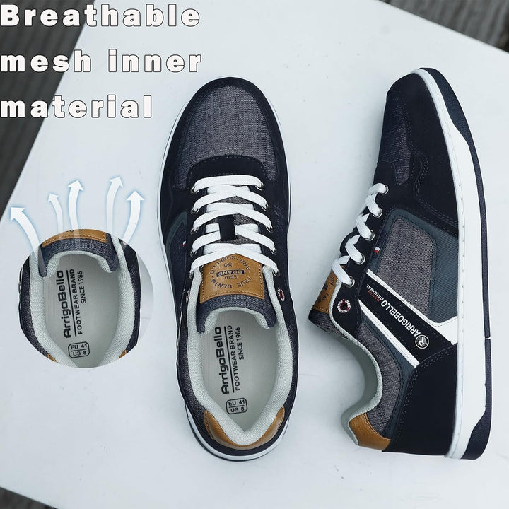 ARRIGO BELLO Freizeitschuhe Herren Sneaker PU Leder Walkingschuhe Atmungsaktive Athletic Formal Clas