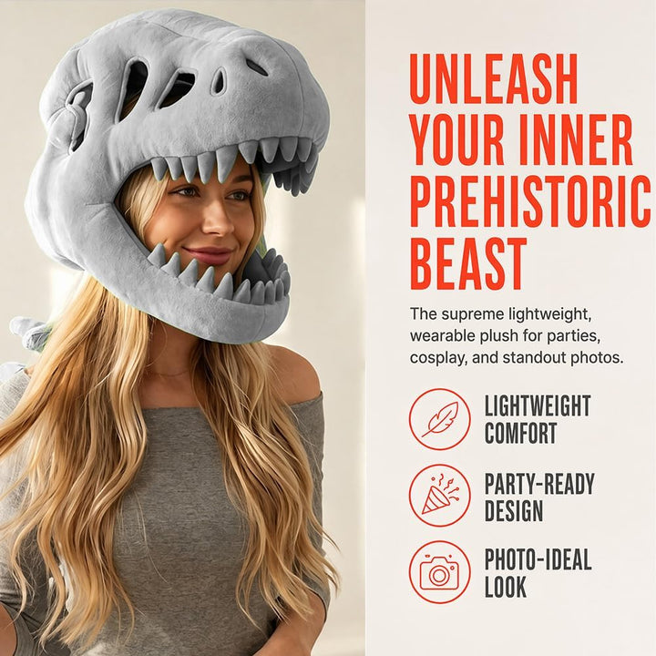 Dinosaurier Skelett Kostüm, Spinosaurus Plüsch Dino Outfit Grau – 100 Cm, Grau – 100 Cm