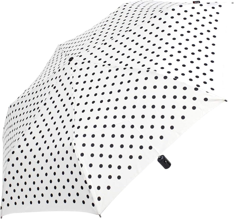 Knirps Taschenschirm Slim Duomatic Polka Dots - White-Black, White-black