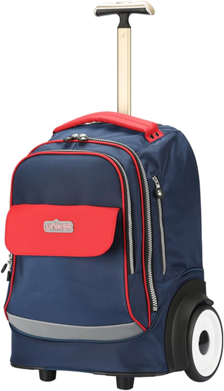 Laptoptasche mit Rollen für 15,6 Zoll Laptops, Krankenschwestertasche auf Rädern, T5, Blau/Rot T5- B