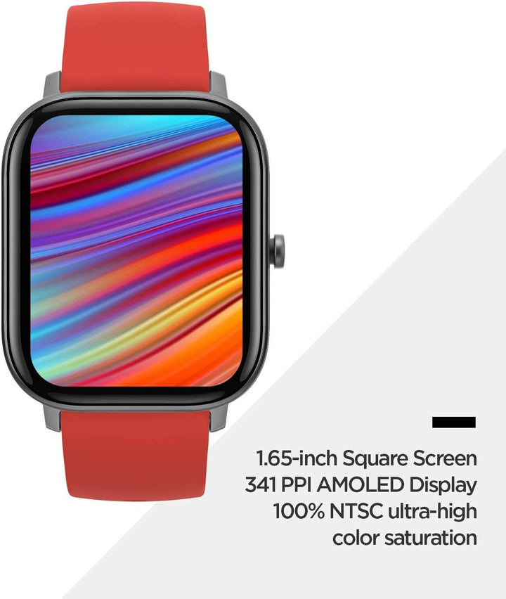 Amazfit Smartwatch GTS mit 12 Sportmodi, GPS 1.65” AMOLED Display Fitness Tracker, Outdoor Sportuhr,