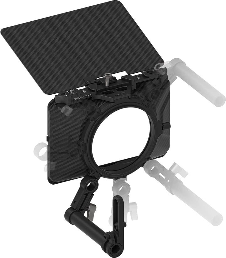 Hersmay Mini Matte Box Clip-on Lens Matte Boxes mit 15mm Rod Clamp für DSLR Mirrorless Kamera für So