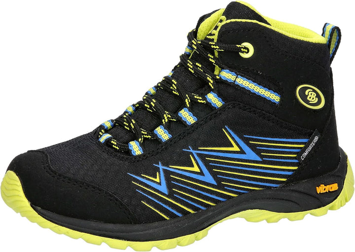 Brütting Unisex Kinder Chesna High Cross-Laufschuhe 32 EU Schwarz Blau Lemon, 32 EU Schwarz Blau Lem