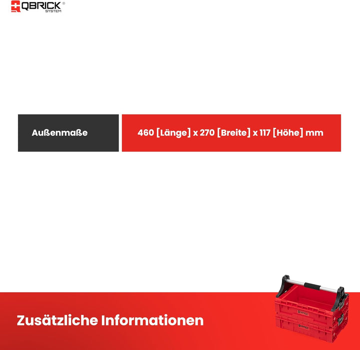 QBRICK SYSTEM Set Griff Erweiterungseinheit Kasten 3 Stück Box Erweiterungsmodul PRO SET Modular Tra