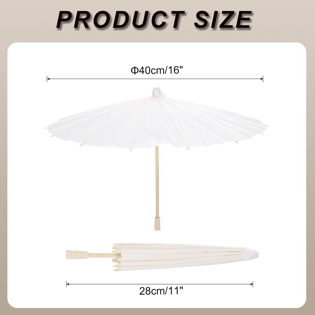 QUARKZMAN 6 Stück Papier-Schirme, 40cm Papier-Parasol-Schirm DIY Ölpapier-Mal-Schirme für Fotografie