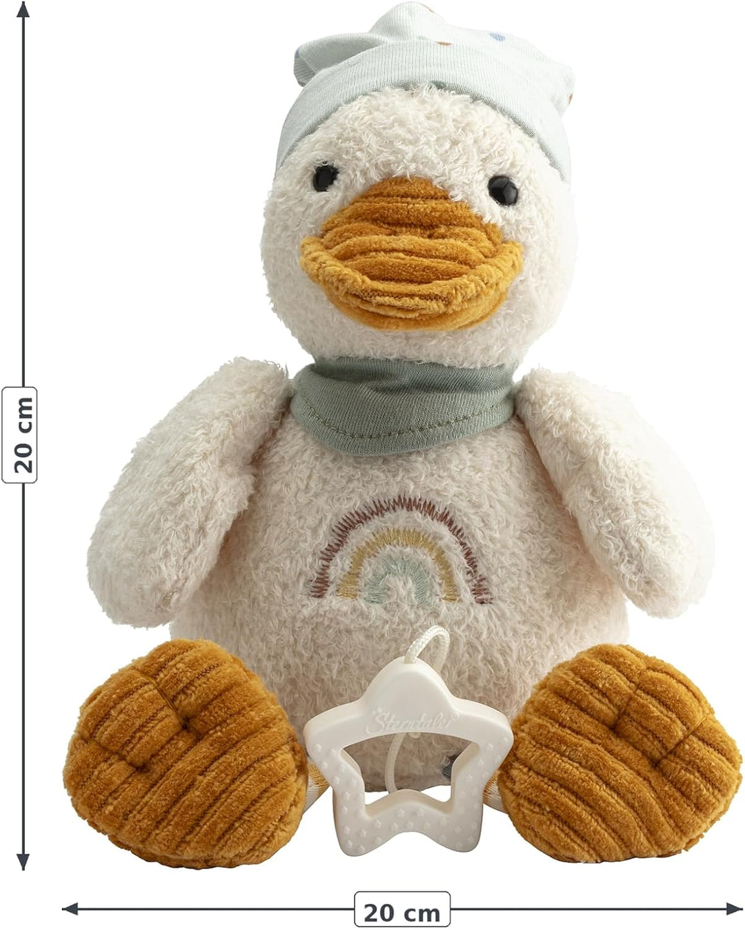 Sterntaler Spieluhr mittel Ente Edda Lou, Kuscheltier mit Einschlafhilfe für Jungen und Mädchen, Mel