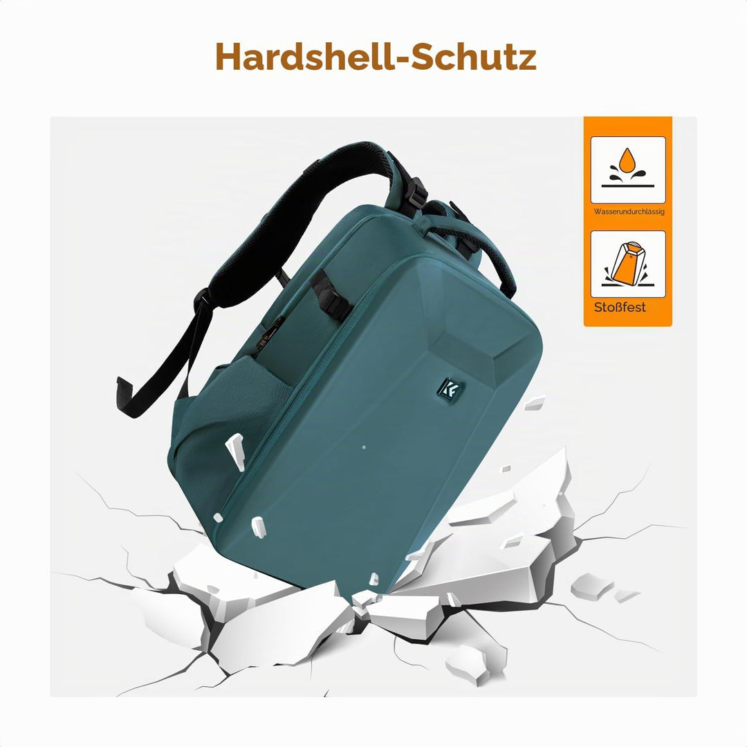 K&amp;F Concept Kamerarucksack Fotorucksack mit Hartschale Kameratasche mit 15,6-Zoll-Laptopfach und Reg
