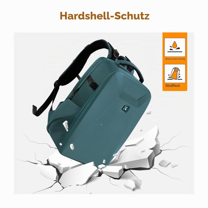 K&amp;F Concept Kamerarucksack Fotorucksack mit Hartschale Kameratasche mit 15,6-Zoll-Laptopfach und Reg
