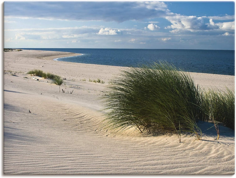 ARTland Leinwandbilder Wandbild Bild auf Leinwand 80x60 cm Strand Meer Düne Küste Gräser Nordsee Mar