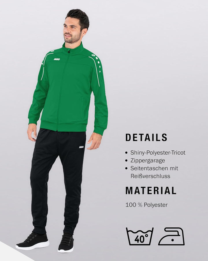 JAKO Herren Trainingsanzug Polyester Classico, nightblue/citro, XXL, M9150 M sportgrün, M sportgrün