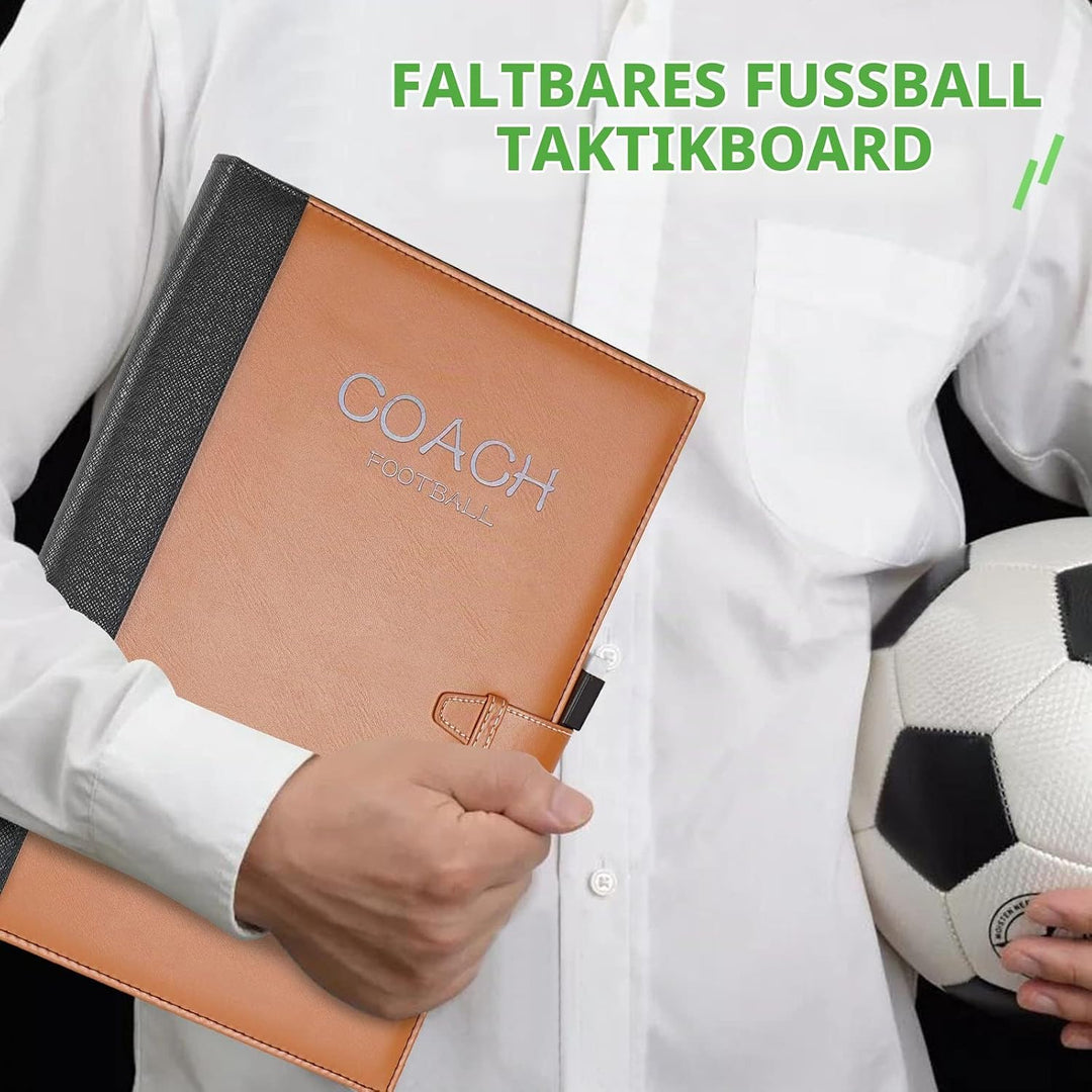 RoseFlower Trainer Taktiktafel Fussball, Profi Faltbares Fussball Taktikmappe Soccer Taktikboard Foo