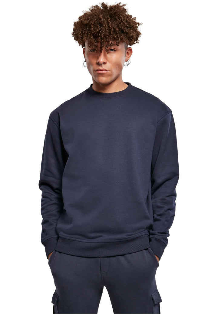 Urban Classics Herren Basic Pullover Crewneck Sweatshirt, verfügbar in 6 Farben, einfarbig, mit Rund