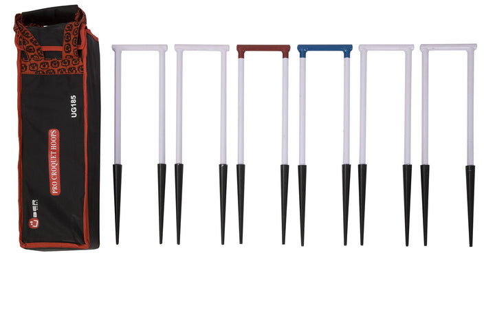 Krockettor Club, 16 mm - Croquet Tore aus Stahl - Designed in England - Offizielle Grosse - Mit Trag