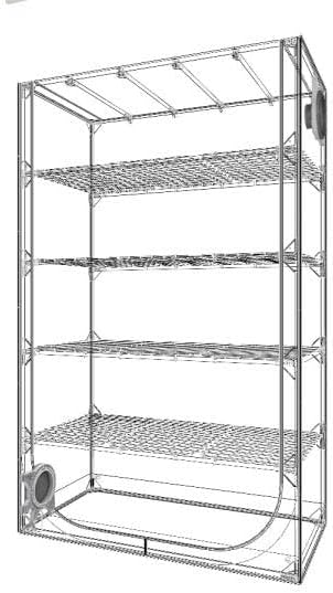 Clonebox Secret Jardin Dark Propagator 120x60x190cm (DP120 V4.0)