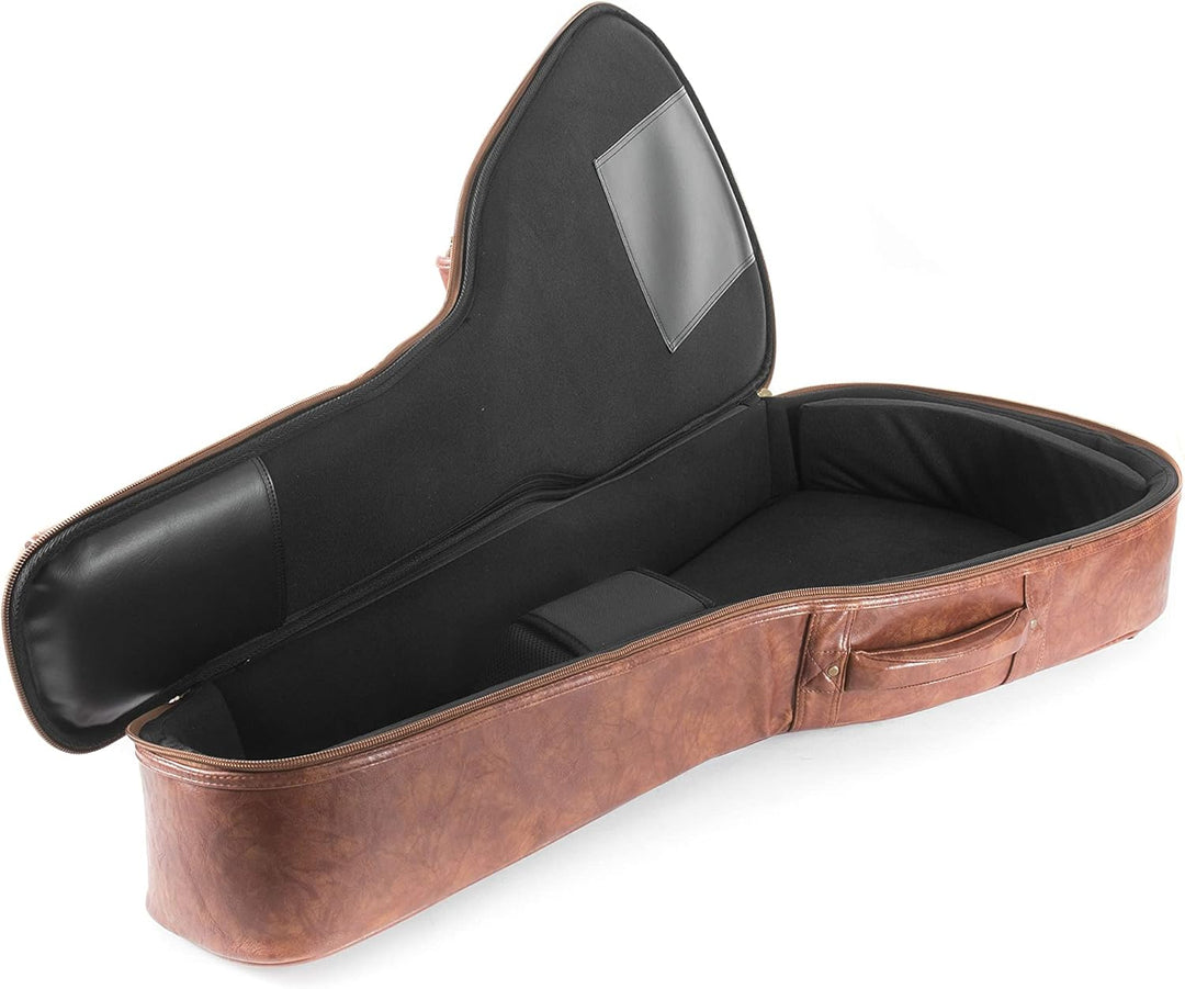 Fame Robustes Kunstleder Gigbag für Westerngitarre, Vintage Design, hochverdichtete Schaumpolsterung