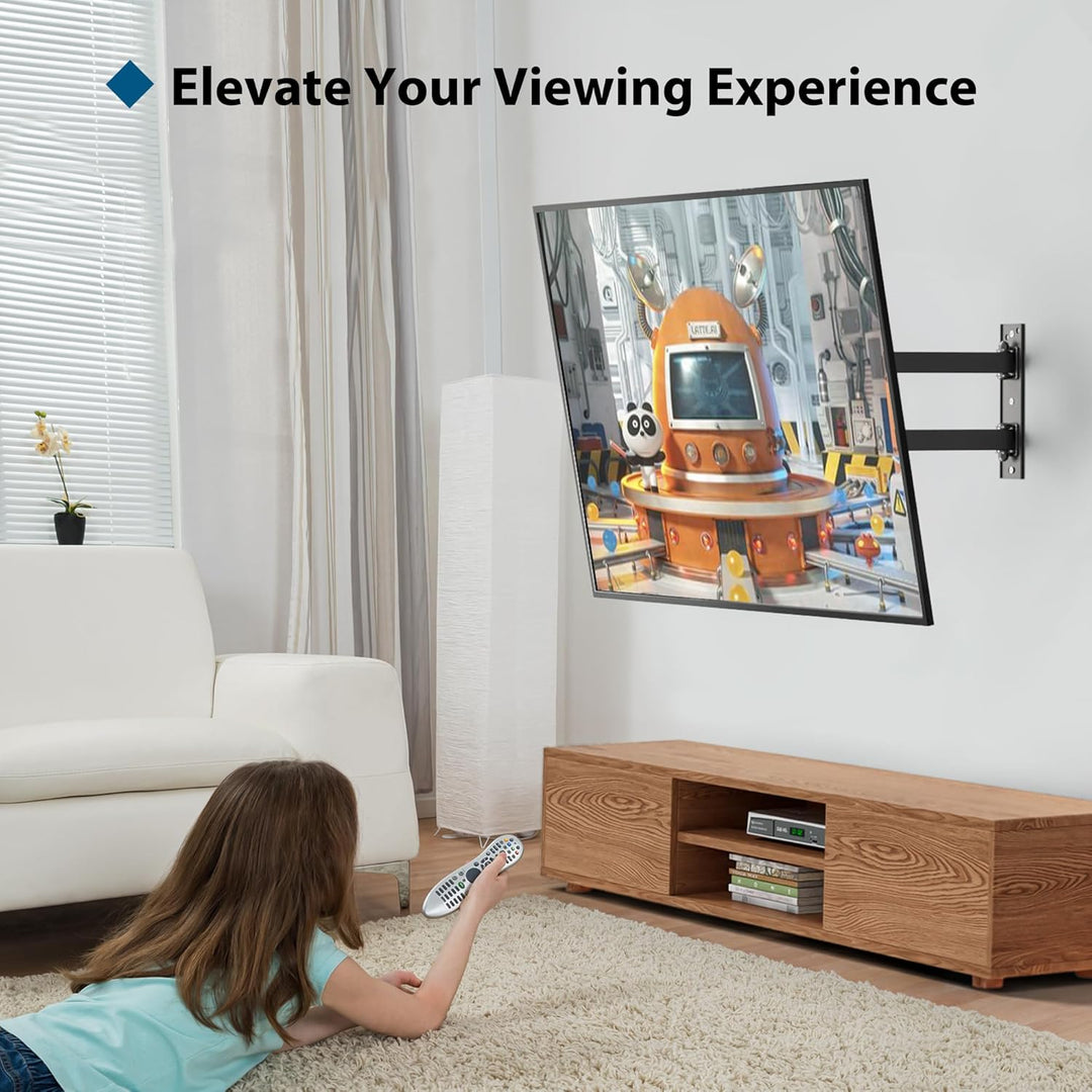 BONTEC TV Wandhalterung Schwenkbare Neigbare TV Halterung für 26-60 Zoll LCD LED OLED Plasma Flach &