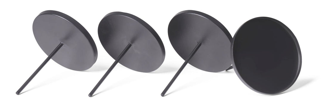 Novaliv 4X Kerzenpick Flach, 6,5 cm SCHWARZ Kerzenhalter für Adventskranz Kerzenpin Weihnachtskranz,